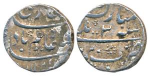 Shah Alam Bahadur, Silver Rupee, 11.42g, Bareli Mint, AH 1120/3, complete mint name at bot