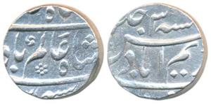 Shah Alam Bahadur, Silver Rupee, 11.63g, Karimabad, AH 1121/3, (KM 347.11). About Extremel