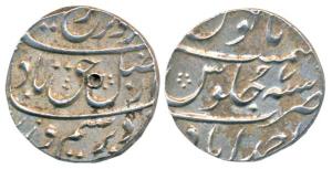 Farrukhsiyar (AH 1124-1131, 1713-1719 AD), Silver Rupee, 11.56g, Ahmedabad Mint, RY 7 (KM 