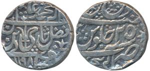 Kalpi Hijari Mint, Silver Rupee, 10.91g, in the name of Shah Alam II, AH 1198/25 (M&W T3).