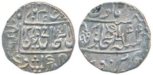 Daulat Rao (AH 1209-1243, 1794-1827 AD), Silver Rupee, 11.04g, Narwar Mint, n the name of 