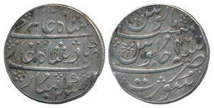 Surat Mint, Silver Rupee, 11.56g, in the name of Shah Alam II, AH 1215/46, vertical millin