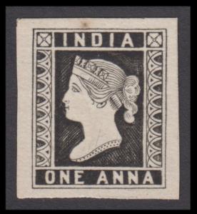 1890 Die Proof, 1a, black on yellowish card, Spence #44, position 7, Fine.