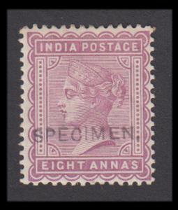 1882 Empire QV 8a, magenta, SG 99, ovpt. "SPECIMEN" in black, mint, hinged, Fine, Scarce.