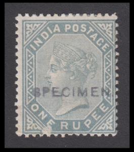 1882 Empire QV 8a, slate, SG 101, ovpt. "SPECIMEN" in black, mint, hinged, Fine, Scarce.