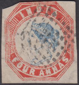 1854 4a, 5th printing Head 3 Frame 2 with diamonds of dot, SG 25, cut square, £950, Fine.