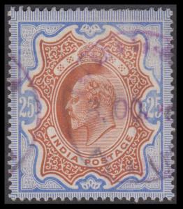 1909 KED VII 25R, SG 147, used, cat £1700, Fine.