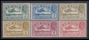 1929 Air Mail set of 6, SG 220-25, mint, hinged, Fine.