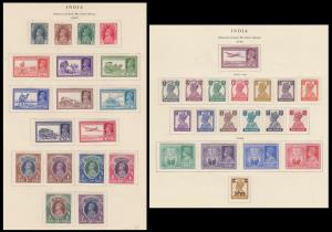 1937-46 KG VI complete collection incl 15R, mounted mint on album pages, Very Fine.