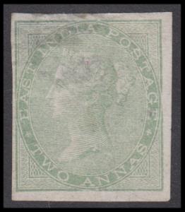 1856-64 QV 2a yellow-green, no wmk. imperf, SG 50a, prepared for use but not issued, parti