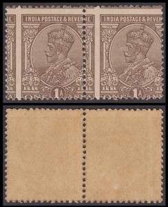 1926-33 KGV 1a, Perforation Error pair, MNH, Fine.