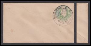 1911 PSE KDVII ½ green, having "CORONATION DURBAR 1911" pictorial strike, unused, Fine.