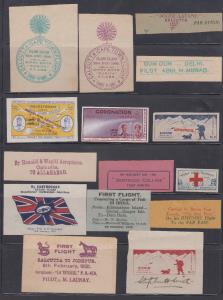 Rocketgram, First Flight Labels, total 15 labels, Fine.