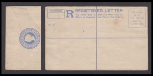 1886 QV PS RE, 2a Blue on yellowish wove, PV# RE1, 132 x 83mm, Mint, Fine.