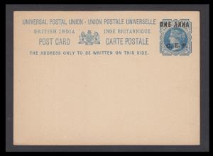 1900 QV Forces PS PC, 1a On 1 1/2a blue on buff, ovpt. C.E.F., PV# MPC3, Mint, Very Fine, 