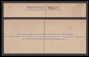 1913 KGV PS RE 2a + 1/2a, blue on yellowish wove, imprint 3, type3, PV#RE9, 254 x 106mm, v