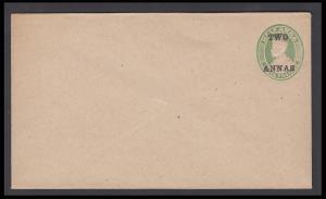 1922 KGV PSE, 2a in black on 1/2a green on buff wove, PV# EN27, 153 x 89mm, Mint, Very Fin