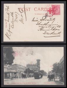 1907 PPC with KED VII, 1 a, tied by ”MINTO FETE/CALCUTTA” with Red Cross in the middle dat