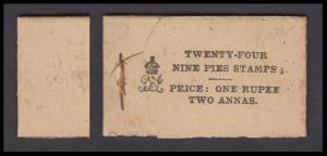 1921 KGV, 1R. 2 a., SB13, complete booklet of originally 24 stamps of 9p, SG 192 in blocks