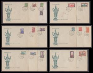 1949 Archaeological Series 16 Values FDC, 3ps to 15Rs, each value on single FDC, total 16 