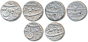 Jahangir, Silver Rupee, Ahmednagar Mint, Kalima on obv. (KM 141.1). Fine+ to Very Fine+. (