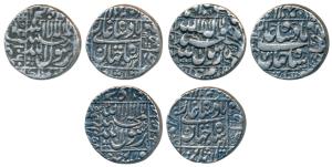 Shah Jahan, Silver Rupee (3), Surat Mint, AH 1060/23 & 1058/21; Multan Mint, AH 1044/7, (K