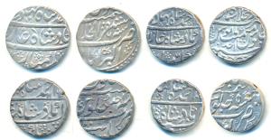 Ahmed Shah Bahadur, Silver Rupee (4), Mustaqir ul-Khilafat Akbarabad Mint, RY 6; Khambayat