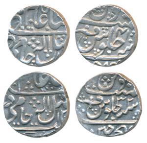 Mahadji Rao (AH 1175-1209, 1761-1794 AD), Silver Rupee (2), Dar ul Fath Ujjain Mint, AH 12