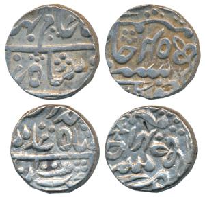 Nandgaon urf Kota Mint, Silver Rupee (2), in the name of Shah Alam II, RY 45; Bahadur Shah