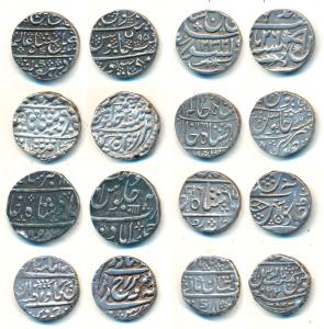 Silver Rupee (8), Alwar, Bani Singh, Rajgarh Mint, RY 27; Awadh, Muhammadabad Banaras Mint