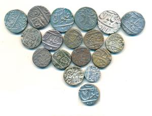 Silver Rupee, Maratha (3), Ahmedabad Mint, in the name of Shah Alam II & Muhammad Akbar II