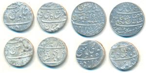 Bombay Presidency, Ahmedabad Mint, Silver Rupee (3), in the name of Muhammad Akbar II; Ben