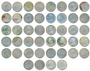 Victoria Empress, Silver Rupee, 1862 (3), 1877, 1879 (2), 1880, 1882 (4), 1884, 1885, 1887