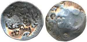 Archaic Punch Marked Coinage, attributed to Kashi Janapada (c. 525-465 BC), Silver Vimshat