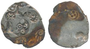 Punch Marked, attributed to Magadha Janapada, Silver Vimshatika, 4.60g, Series 0, five pun