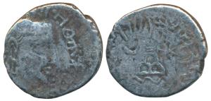 Western Kshatrapas, Kardamaka Family, Chashtana son of Ghsamotika, as Mahakshatrapa, Silve