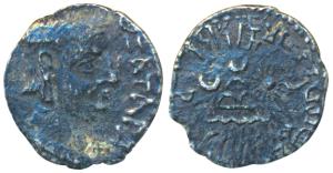 Western Kshatrapas, Kardamaka Family, Chashtana son of Ghsamotika, as Mahakshatrapa, Silve
