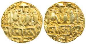 Imperial Cholas, Raja Raja I Gangaikonda Chola (985-1014 AD), Base Gold Kahavanu, 4.07g, T