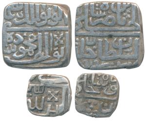 Nasir Shah (AH 906-916, 1500-1510 AD), Silver ½ and ¼ Tanka, AH 918 and xxx respectively, 