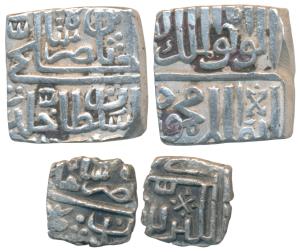 Nasir Shah, Silver ½ and ¼ Tanka, AH 918 and xxx respectively, obv Nasir Shah Khalji bin G