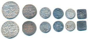 Silver Tanka & ½ Square Tanka (6), Delhi, Jalal al-din Firuz Shah, Hadrat Delhi Mint; Isla