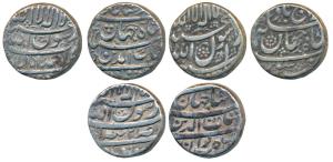 Shah Jahan, Silver Rupee (3), Ahmedabad, Surat and Tatta Mints, AH 1042 and RY 21, (KM 224