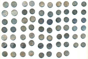 Silver Rupees, Aurangzeb (32), Surat, and Khambayat Mint, AH 1075/7, 1078/10, 1091/23, 109