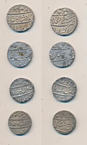 Ahmed Shah Bahadur(AH 1161-1166, 1748-1754 AD), Silver Rupee (4), Mustaqir al-Khilafat Akb