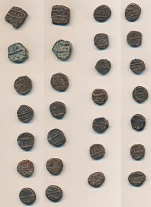 Nawabs of Arcot, Muhammad Ali, Copper ½ and Paisa, Arkat Mint, in the name of Shah Alam II