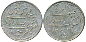 Mir Mahbub Ali Khan, Silver Charkhi Rupee, Hyderabad Mint, milled coinage, AH 1318/34 (KM 