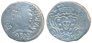 Goa, Maria, Silver Rupia, 10.72g, obv. diademed head to right, with date 1805 below, rev. 
