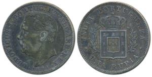 Goa, Luiz I (Ludwig), Silver Uma Rupia / Rupee, 1881 (KM 312).Very Fine+.