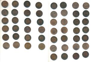 George V & George VI, Copper 1/12 Anna (26), 1912, 1913, 1914, 1915, 1916, 1917, 1918, 191