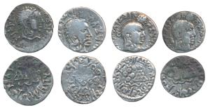 Satavahanas, Gautamiputra Sri Yajna Satakarni, Silver Drachma (4), obv. bust of the ruler 